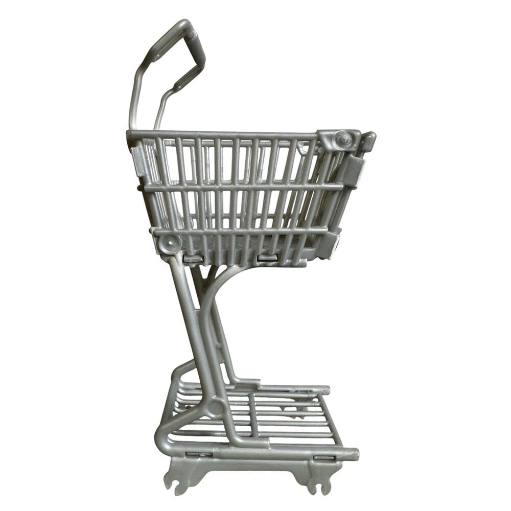 Mattel Barbie Doll Shopping Cart Grocery Store Buggy Gray MISSING WHEELS ￼